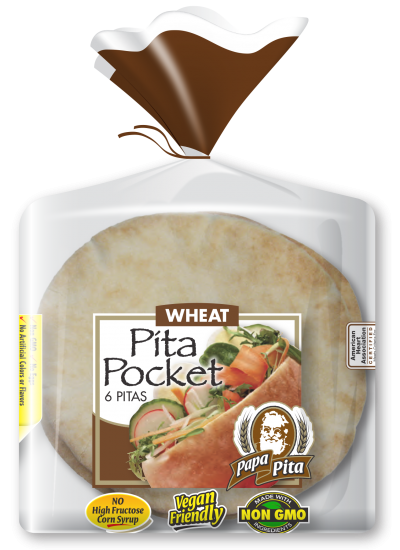 Papa Pita Wheat Pocket Bread Slick